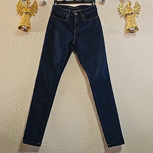 Excellent - Michael Michael Kors Dark Blue Jeans with MK Logo size 4 - Picture 1 of 7